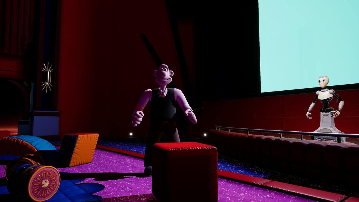 Gameplay screenshot from Five Nights at Freddy's: Security Breach on Xbox, depicting an eerie scenario with robotic characters lurking in the shadows. Grab your Xbox CD Key at RushGame.co and uncover the dark secrets of Freddy Fazbear’s Mega Pizzaplex