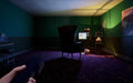 In-game screenshot from Five Nights at Freddy's: Security Breach on Xbox, showcasing a mysterious room with a vintage television set and dim lighting, creating an eerie atmosphere. Secure your Xbox CD Key at RushGame.co and survive the chilling thrills tonight!