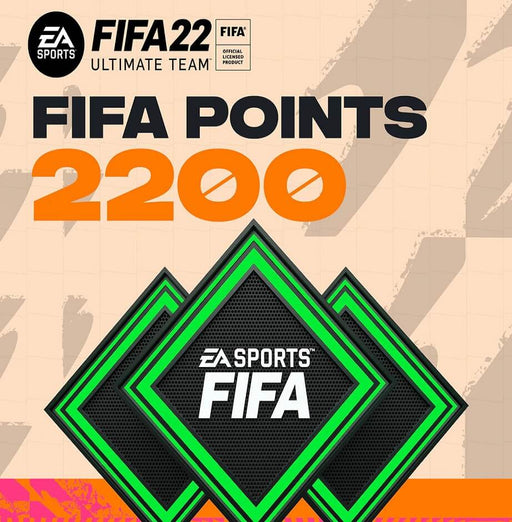 cover for FIFA 22 Ultimate Team 2200 FIFA Points, featuring the EA Sports FIFA branding. Instantly boost your FUT squad by purchasing FIFA 22 Ultimate Team Points with an EA Play CD Key from RushGame.co