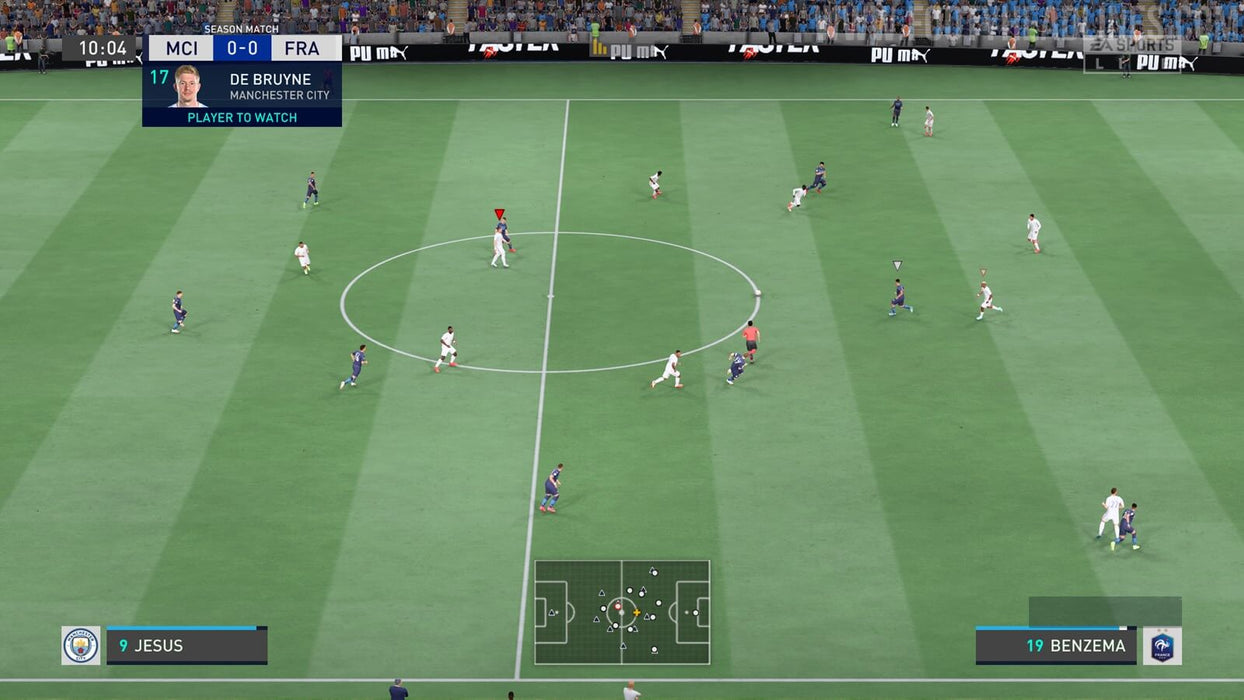 FIFA 22 Xbox Series X gameplay screenshot – Manchester City vs. France
"In-game action from FIFA 22 on Xbox Series X showing a season match between Manchester City and the French national team. Kevin De Bruyne is highlighted as the player to watch. Experience next-gen football realism—buy your FIFA 22 Xbox Series X/S key now at RushGame.co