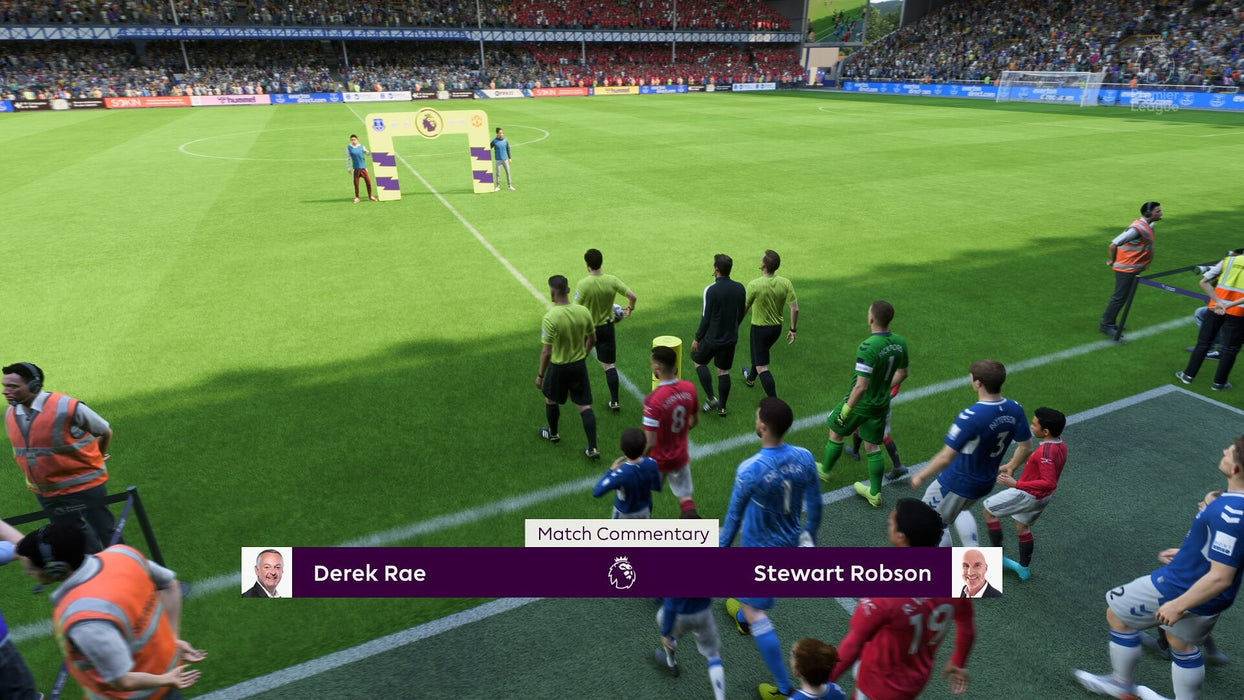 Gameplay screenshot - Pre-match entrance scene in FIFA 23, capturing the immersive Premier League atmosphere. Get your FIFA 23 EA Play Origin CD Key now at RushGame.co and enjoy the ultimate football experience