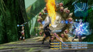 Gameplay screenshot - Dramatic boss battle screenshot from Final Fantasy XII The Zodiac Age, featuring Fran and companions engaging an enormous plant-like creature. Get your PC Steam game code today at RushGame.co
