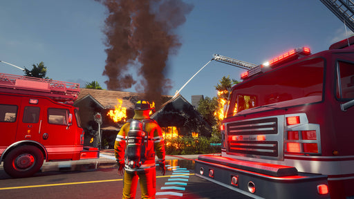 Gameplay screenshot from Firefighting Simulator - The Squad PC Steam showing firefighters tackling realistic fires—secure your game key at RushGame.co