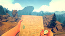 In-game screenshot from Firewatch on PC featuring the player navigating through wilderness using a detailed map and compass. Buy your Firewatch GOG PC CD Key at RushGame.co and dive into the mystery