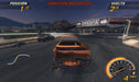 Gameplay screenshot from FlatOut 2 on PC GOG showing a heavily damaged racing car speeding through a chaotic racetrack. Get your FlatOut 2 GOG CD Key at RushGame.co and experience extreme demolition racing!