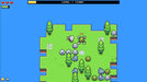 Forager PC gameplay screenshot displaying the early-game experience with the main character gathering resources on a small island. Buy your Steam activation key now at RushGame.co and explore the vast world!