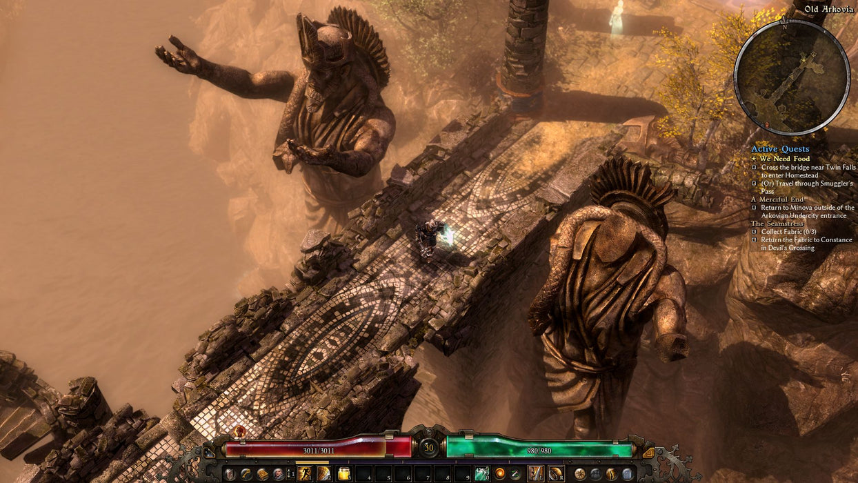 Grim Dawn screenshot on steam bridge and magic