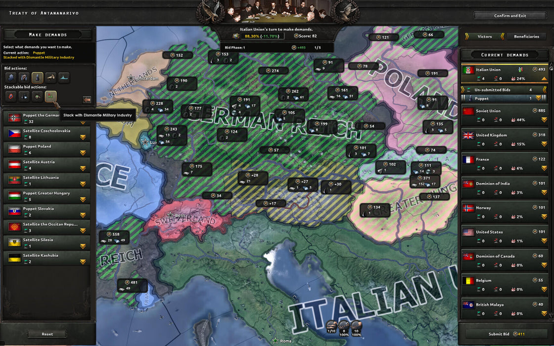 Hearts of Iron IV screen - Commanding troops in large-scale battles