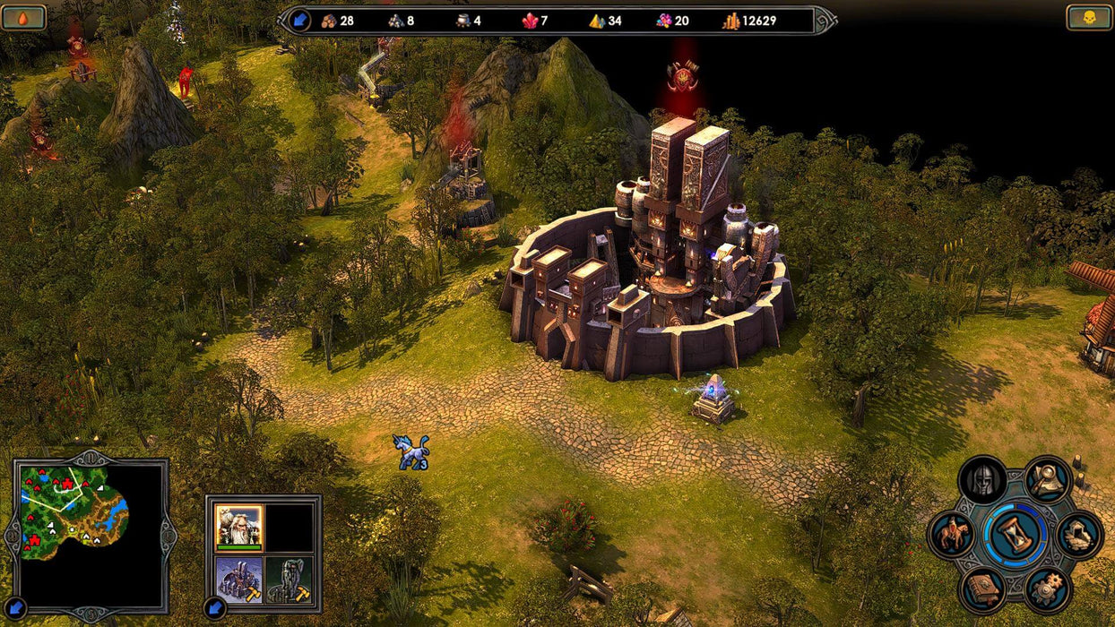 Heroes of Might and Magic V Gold Edition - Detailed cityscape with fantasy architecture