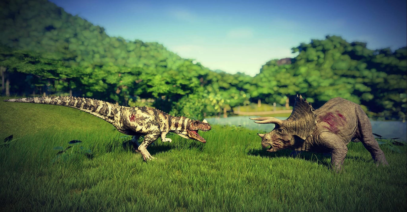 Jurassic World Evolution Xbox - Two dinosaurs fighting