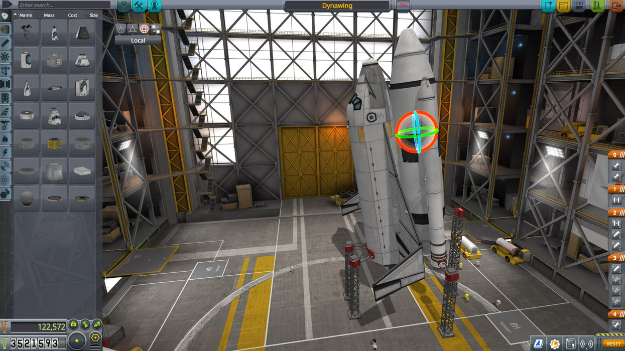 Gameplay image from Kerbal Space Program 2 showing a space station in orbit with detailed HUD and instruments. Plan complex missions with your Epic Games CD key, available at RushGame.co