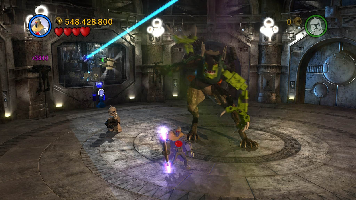 LEGO Star Wars III: The Clone Wars Steam Key - boss fight characters on gameplay screenshot