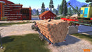 A logging truck loaded with timber is parked in front of a sawmill in Lumberjack's Dynasty steam key, showcasing the game's focus on forestry and resource management