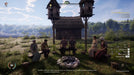 A peaceful village setting with NPCs sitting around a campfire in Medieval Dynasty Digital Supporter Edition for PC Steam code. Experience life in the medieval era with vibrant NPC interactions. Available now at RushGame.co