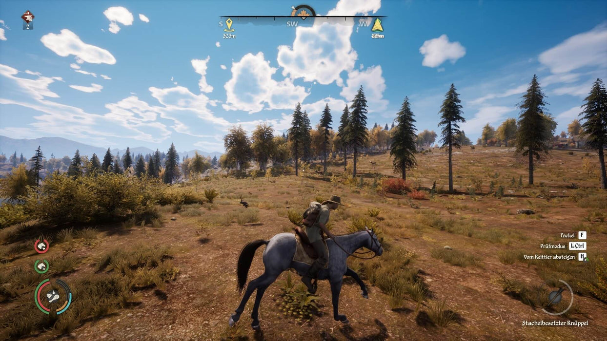 A player character riding a horse through a vast, open field in Medieval Dynasty PS5 key.
Traverse the stunning medieval landscapes and explore an expansive world. Get your key today at RushGame.co