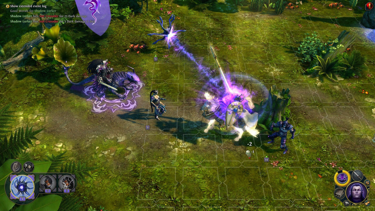 Intense battle scene in Might and Magic: Heroes VI for PC Uplay, where units use powerful spells during combat. Experience this strategic game by purchasing the game key on RushGame.co