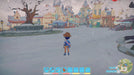 A player stands in the snowy town square of Portia, with shops and buildings covered in snow in My Time At Portia for Nintendo. Buy the game key today at RushGame.co.