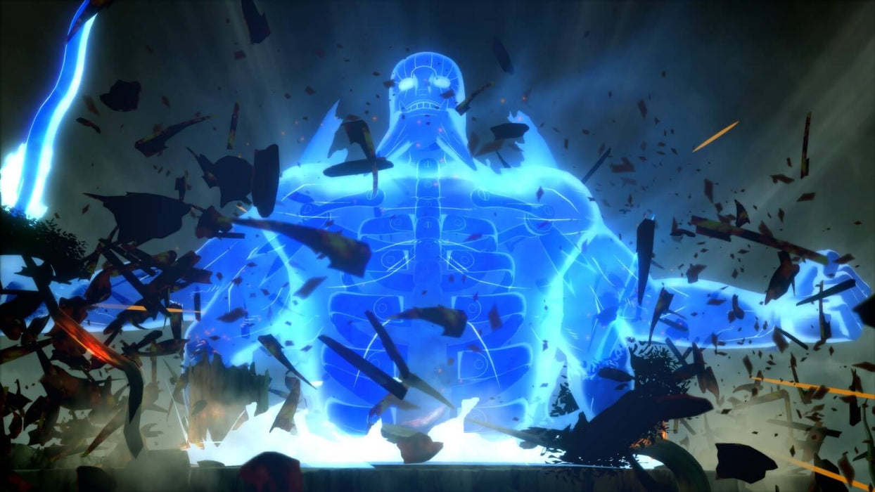 NARUTO SHIPPUDEN: Ultimate Ninja STORM Trilogy - gameplay screenshot of blue boss