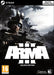 Official cover art for ARMA 3: Digital Deluxe Edition on PC Steam, featuring a soldier with tactical gear and a rifle, set against a battlefield backdrop with helicopters and armored vehicles. Get your ARMA 3 Steam CD Key at RushGame.co for an immersive military simulation experience!