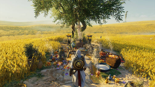 A stunning field of golden wheat with an ancient offering altar at its center in Assassin's Creed: Origins. Purchase your Xbox One digital code at RushGame.co and uncover the mysteries of Ancient Egypt