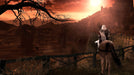 In this Assassin's Creed screenshot, the protagonist is seen riding a horse through a vast, scenic landscape at sunset. The game offers an expansive world filled with captivating views and historical settings, creating an engaging experience for players. Purchase Assassin's Creed digital game codes at rushgame.co and enjoy the adventure