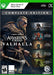 The official cover art featuring Eivor, the Viking protagonist, with a battle-ready stance, showcasing the base game and expansions. Get your Assassin’s Creed Valhalla Complete Edition CD Key for Xbox at RushGame.co for instant digital delivery