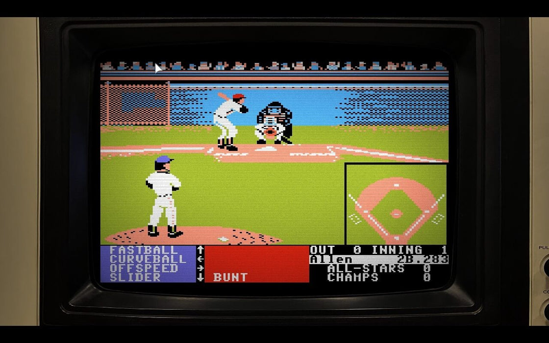A nostalgic baseball game in Atari 50: The Anniversary Celebration, played on a retro CRT screen. Secure your digital Steam key at RushGame.co