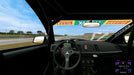 A first-person cockpit view of a Mitsubishi race car speeding down a professional circuit in Automobilista. Buy your Automobilista Steam CD Key at RushGame.co and feel the thrill of real racing simulations.