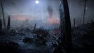 Nighttime Battlefield Scene – A soldier’s perspective on a war-torn battlefield under the moonlight, surrounded by destroyed trenches and burning debris in Battlefield 1. Purchase your Battlefield 1 PC CD Key from RushGame.co and immerse yourself in realistic WWI combat
