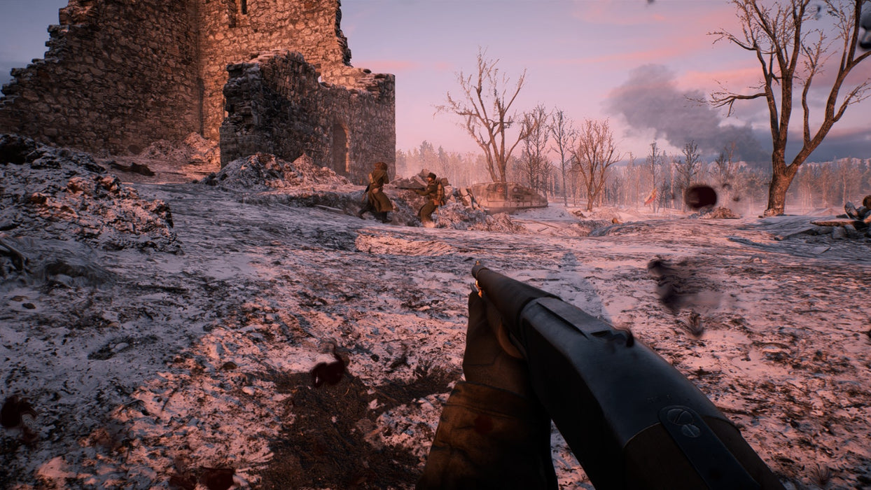 In-Game Screenshot 2 (Battlefield 1 PC EA Play Origin CD Key)
"A snow-covered battleground in Battlefield 1, where players engage in close-quarters combat near a ruined fortress. Secure your Battlefield 1 PC CD Key at RushGame.co for an immersive war experience.