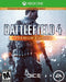 Cover art for Battlefield 4 Premium Edition on Default Title, featuring a soldier standing in the rain with his back turned, gripping a pistol, while an orange glow highlights his armor.