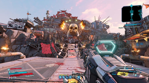 Borderlands 3 gameplay – Carnivora entrance

"First-person perspective in Borderlands 3, approaching the massive Carnivora arena entrance with a flaming skull and battle-ready weapon. Explore this chaotic wasteland and get your digital copy at RushGame.co!