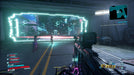 Borderlands 3 Xbox One Gameplay Screenshot 1 – A first-person shooter scene from Borderlands 3 on Xbox One, showcasing the player aiming at a neon-lit force field while facing heavily armed enemies. The game's UI displays the player's health, abilities, and minimap. Get your digital key at RushGame.co