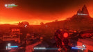 Gameplay Screenshot 
A player holding a sniper rifle in Borderlands: Game of the Year Edition, overlooking a futuristic desert city under a striking red sky. Get your digital activation key today at RushGame.co