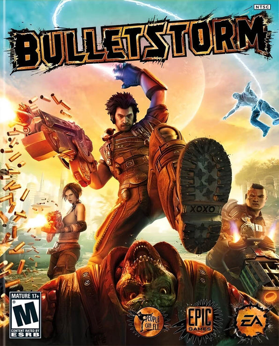 Bulletstorm PC EA Play Cover Image
"Official cover art for Bulletstorm on PC, available through EA Play. The artwork features the game's protagonist, Grayson Hunt, delivering a powerful kick to an alien enemy, surrounded by explosions and gunfire. Buy your Bulletstorm PC key at RushGame.co and experience high-octane first-person shooter action.