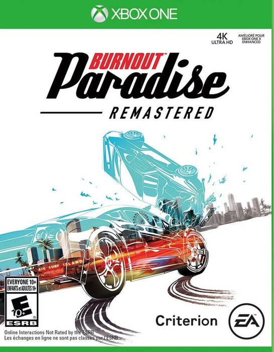 Cover Image – Burnout Paradise Remastered Xbox One cover, featuring high-speed crashes in an open-world racing experience. Buy your Xbox digital key now at RushGame.co