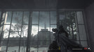 Gameplay Screenshot 
A player aiming a rifle through a shattered window at the abandoned Chernobyl reactor in Call of Duty: Modern Warfare Remastered. Secure your Xbox One CD key at RushGame.co and dive into one of the most immersive missions in FPS history