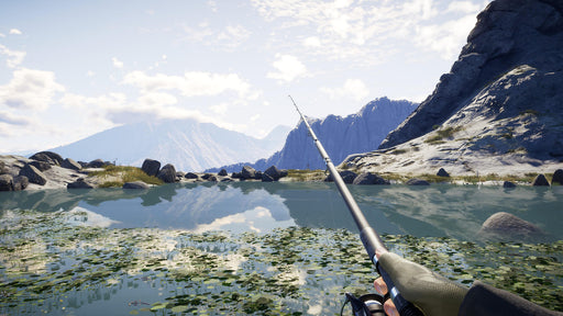 Game screenshot (Fishing in a rocky mountain lake)
"Serene fishing moment in Call of the Wild: The Angler on PC, as a player casts a line in a crystal-clear mountain lake. Explore vast open-world fishing spots—purchase your Steam CD key at RushGame.co