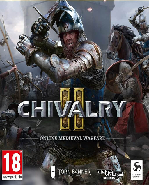 Chivalry 2 PC Steam Game Cover – Action-packed cover art of Chivalry 2, featuring intense medieval knight battles in full armor. Experience large-scale multiplayer warfare. Buy your digital CD key now on RushGame.co with instant delivery