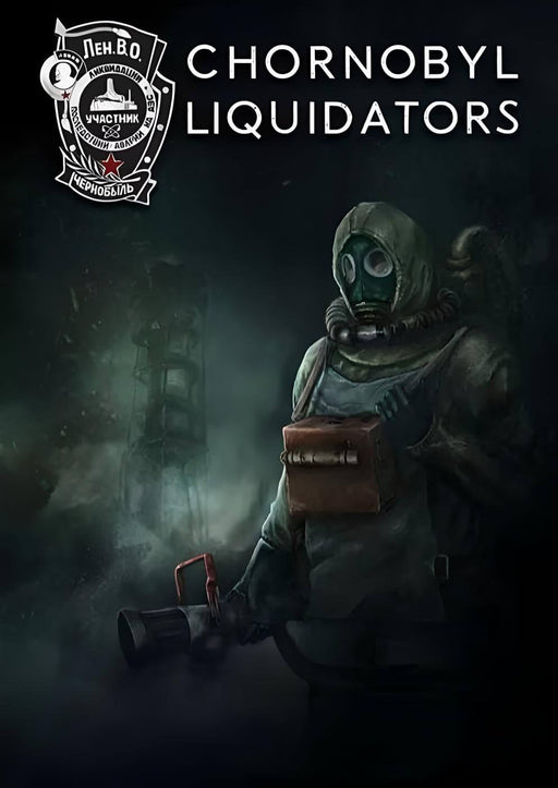 Chornobyl Liquidators PC Steam CD Key cover art featuring a masked liquidator in protective gear, holding equipment against a dark, eerie backdrop. Get your digital activation key now at RushGame.co and experience the gripping story of the Chernobyl disaster cleanup