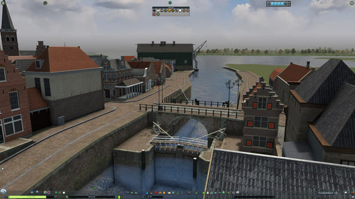 Cities: Skylines Platinum Edition In-Game Screenshot - European Canal City

A detailed in-game screenshot from Cities: Skylines Platinum Edition, depicting a charming European-style canal city with traditional red-roofed buildings, brick streets, and a bridge crossing over a waterway. Buy your Cities: Skylines Platinum Edition PC Steam CD Key at RushGame.co and build your own stunning cityscape with realistic urban planning mechanics