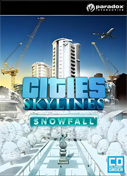 Cities: Skylines - Snowfall DLC PC Steam CD Key (Cover Image)
The cover image for Cities: Skylines - Snowfall DLC, showcasing a snowy city landscape with modern high-rise buildings, construction cranes, and an aircraft flying in the sky. Get your Cities: Skylines - Snowfall DLC Steam CD Key at RushGame.co for instant digital delivery and start managing your city under extreme winter conditions