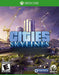 Cover image for Cities: Skylines on Xbox One, featuring a futuristic city skyline under construction with towering cranes and modern buildings. Get your Cities: Skylines Xbox One CD Key instantly at RushGame.co and start building your dream city today