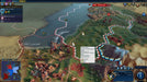Gameplay image from Civilization VI: Gathering Storm DLC featuring military units and dynamic borders near a coastal city. Buy your Civilization VI Gathering Storm Steam key at RushGame.co and lead your empire to victory with fast, secure digital delivery.