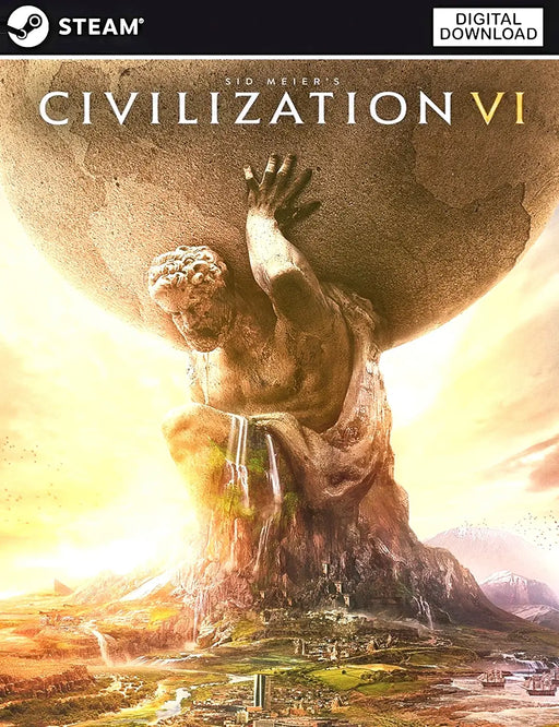 Image of the official Civilization VI cover art for Steam. Unlock the full experience of Civilization 6 with an instant Steam key from RushGame.co and start building your empire today.