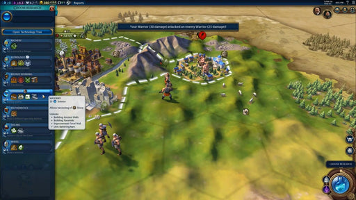Dynamic Civilization VI gameplay screenshot for Xbox One (US), highlighting map exploration and diplomatic envoy options. Purchase your Civilization 6 Xbox One Key (US) from RushGame.co for instant access.