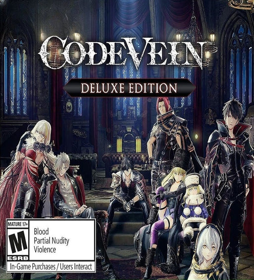 Cover Image - Code Vein Digital Deluxe Edition (PC Steam)
cover art of Code Vein Digital Deluxe Edition for PC Steam, featuring a group of anime-styled characters in a gothic, post-apocalyptic setting. Get your Code Vein Steam CD Key now on RushGame.co and dive into an intense vampire-themed action RPG