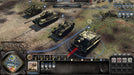 Gameplay screenshot: High-quality in-game screenshot from Company of Heroes 2: Master Collection, featuring a lineup of German Panther tanks stationed on the battlefield. Command powerful armored units with this Steam CD Key from RushGame.co
