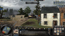 Gameplay screenshot: A powerful Tiger tank advancing through a European village in Company of Heroes 2 PC Steam, as soldiers take positions inside buildings. Purchase your Company of Heroes 2 game key from RushGame.co and experience strategic warfare firsthand