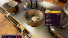 Cooking Simulator VR PC Steam Gameplay Screenshot  – A close-up of a mixing bowl filled with dough, with an ingredient composition panel displaying various flavors and textures. Purchase your Cooking Simulator VR key instantly at RushGame.co